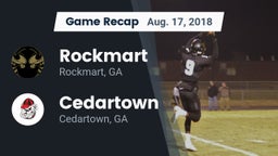 Recap: Rockmart  vs. Cedartown  2018