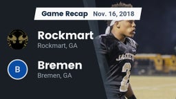 Recap: Rockmart  vs. Bremen  2018