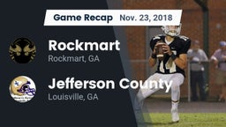 Recap: Rockmart  vs. Jefferson County  2018