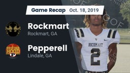 Recap: Rockmart  vs. Pepperell  2019