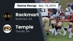 Recap: Rockmart  vs. Temple  2019