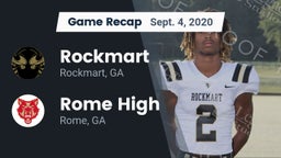 Recap: Rockmart  vs. Rome High 2020