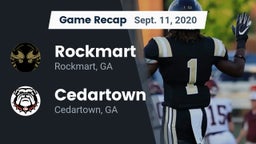 Recap: Rockmart  vs. Cedartown  2020