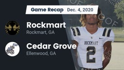 Recap: Rockmart  vs. Cedar Grove  2020