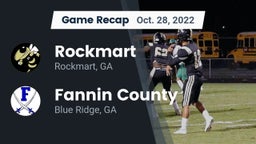 Recap: Rockmart  vs. Fannin County  2022