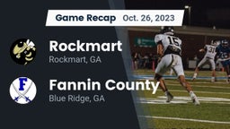 Recap: Rockmart  vs. Fannin County  2023