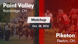 Matchup: Paint Valley vs. Piketon  2016