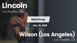 Matchup: Lincoln vs. Wilson  (Los Angeles) 2018