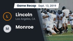 Recap: Lincoln  vs. Monroe 2019