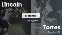 Matchup: Lincoln vs. Torres  2019