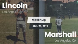 Matchup: Lincoln vs. Marshall  2019