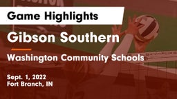 Gibson Southern  vs Washington Community Schools Game Highlights - Sept. 1, 2022