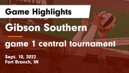 Gibson Southern  vs game 1 central tournament Game Highlights - Sept. 10, 2022
