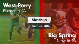 Matchup: West Perry vs. Big Spring  2016