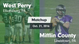 Matchup: West Perry vs. Mifflin County  2016