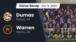 Recap: Dumas  vs. Warren  2020