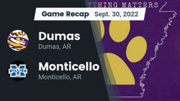 Recap: Dumas  vs. Monticello  2022