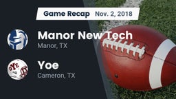 Recap: Manor New Tech vs. Yoe  2018