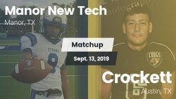 Matchup: Manor New Tech vs. Crockett  2019