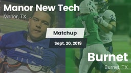 Matchup: Manor New Tech vs. Burnet  2019