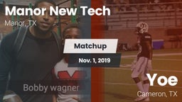 Matchup: Manor New Tech vs. Yoe  2019