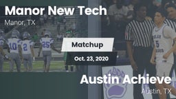 Matchup: Manor New Tech vs. Austin Achieve 2020