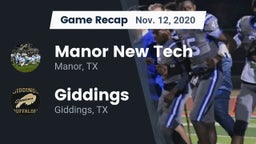 Recap: Manor New Tech vs. Giddings  2020