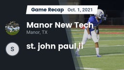 Recap: Manor New Tech vs. st. john paul ii 2021