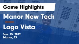 Manor New Tech vs Lago Vista  Game Highlights - Jan. 25, 2019