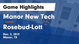 Manor New Tech vs Rosebud-Lott  Game Highlights - Dec. 3, 2019