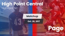 Matchup: High Point Central vs. Page  2017