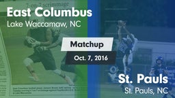 Matchup: East Columbus vs. St. Pauls  2016
