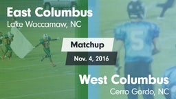 Matchup: East Columbus vs. West Columbus  2016