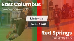 Matchup: East Columbus vs. Red Springs  2017