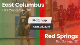 Matchup: East Columbus vs. Red Springs  2018