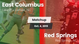 Matchup: East Columbus vs. Red Springs  2019