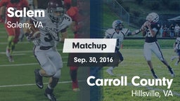 Matchup: Salem vs. Carroll County  2016