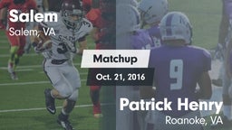 Matchup: Salem vs. Patrick Henry  2016