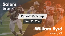 Matchup: Salem vs. William Byrd  2016