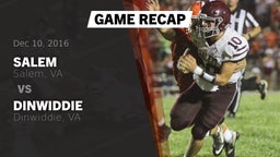 Recap: Salem  vs. Dinwiddie  2016