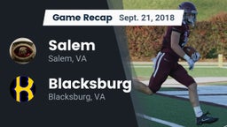Recap: Salem  vs. Blacksburg  2018
