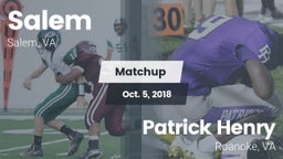 Matchup: Salem vs. Patrick Henry  2018
