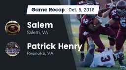 Recap: Salem  vs. Patrick Henry  2018
