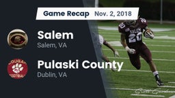 Recap: Salem  vs. Pulaski County  2018