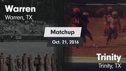 Matchup: Warren vs. Trinity  2016