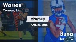 Matchup: Warren vs. Buna  2016