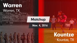 Matchup: Warren vs. Kountze  2016