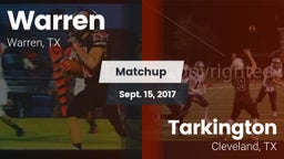 Matchup: Warren vs. Tarkington  2017