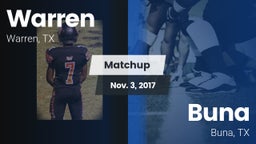Matchup: Warren vs. Buna  2017