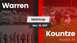Matchup: Warren vs. Kountze  2017